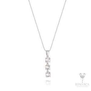 Swarovski authentic Crystals White Rhodium plated necklace
